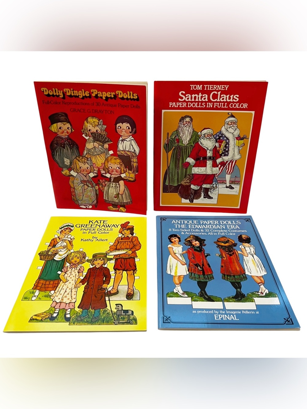 Dover Publications Paper Doll Books: Santa Claus, Dolly Dingle, Kate Greenaway